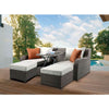 Salena Patio Sofa with Two Ottomans
