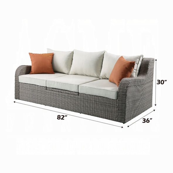 Salena Patio Sofa with Two Ottomans