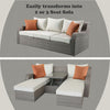 Salena Patio Sofa with Two Ottomans