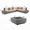 Salena Patio L shape Sofa & Ottoman