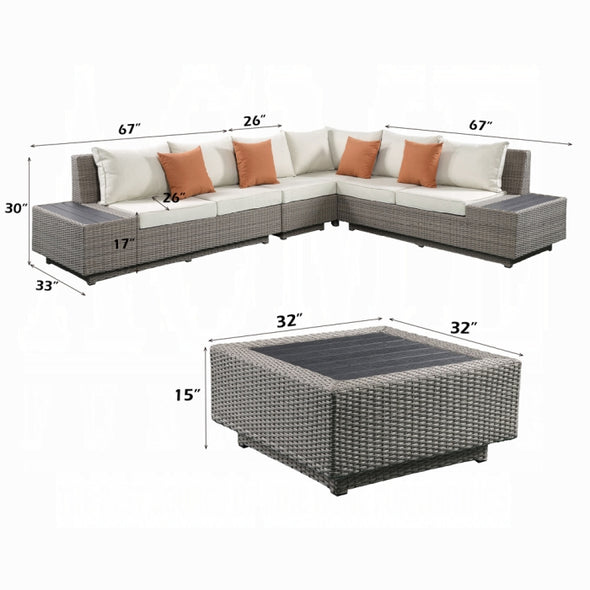 Salena Patio L shape Sofa & Ottoman