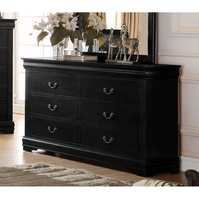LOUIS PHILIPPE DRESSER AND MIRROR
