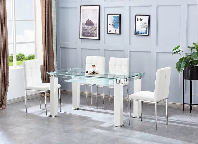GLASS DINING SET – plethorashome