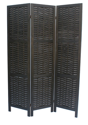 Divider - Black Rustic Woven 3-Panel