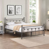 BLACK Vintage Victorian Metal Platform Bed - TWIN