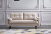 BEIGE Linen Stationary Tufted Back Living Room SET
