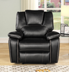BLACK Power Recliner Soft Polyester Recliner